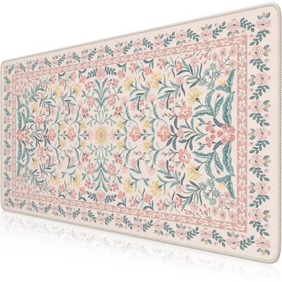 Mouse Pad for Office Desk,11.8x27.6in,Pink Floral | Desk Pad for Women Home Office Decor Supplies, Desk Accessories, Non-Slip Mousepad with Stitched E | Wayfair North America