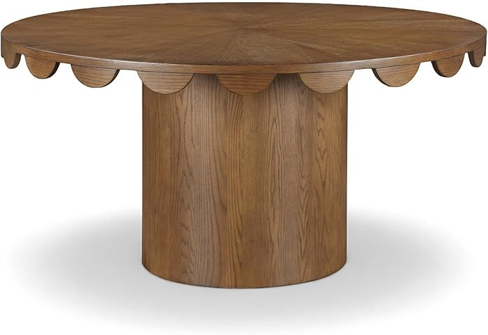 Meridian Furniture 99094Brown-DT60 Dahlia Collection Art Deco Dining Table with Rich Brown Walnut... | Amazon (US)