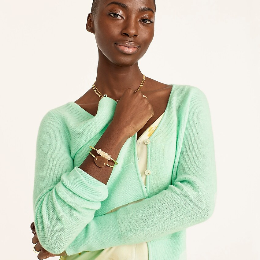 Featherweight cashmere cropped cardigan sweater | J. Crew US
