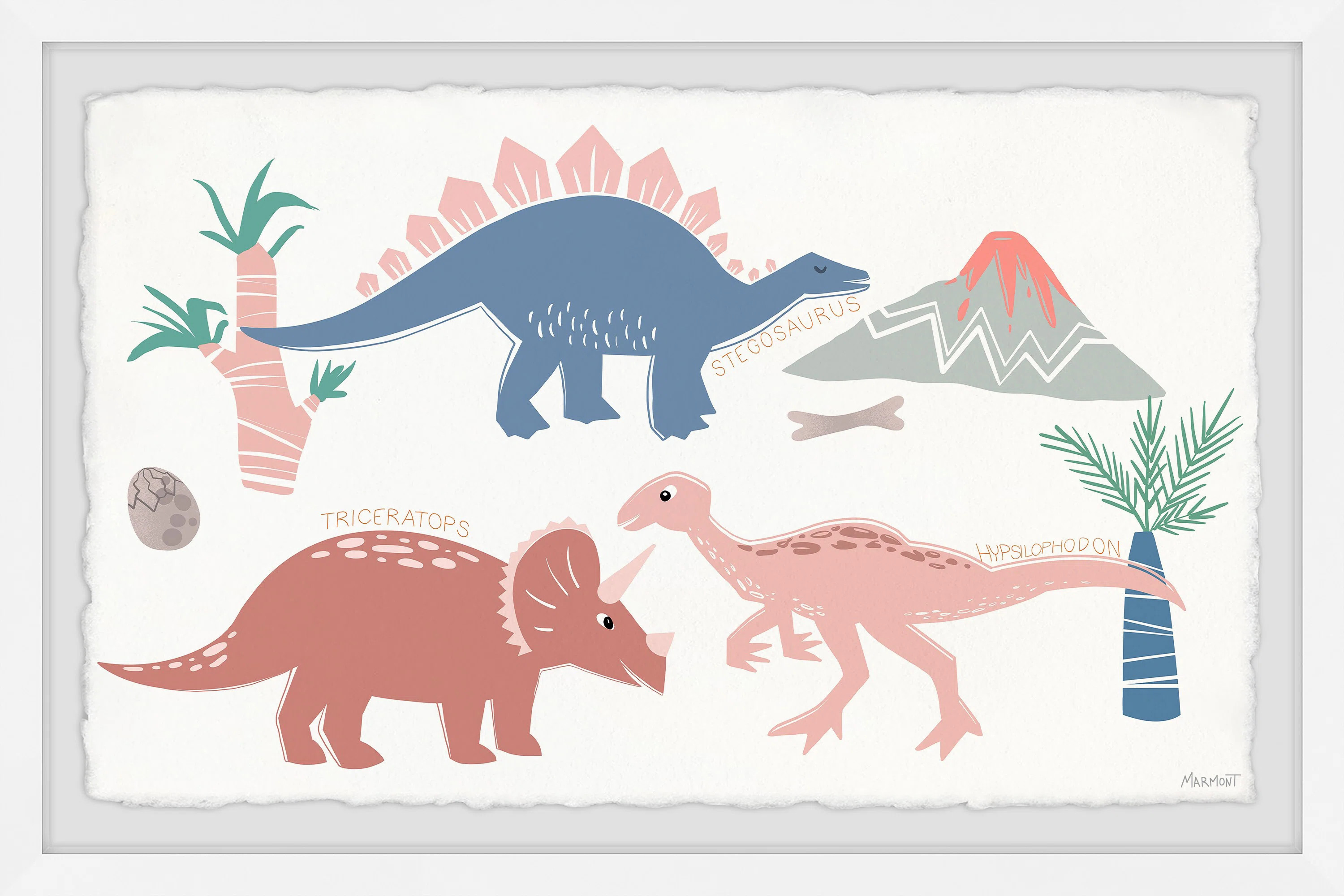 Bronstein Ketter Dinosaur Friends Framed Print | Wayfair North America