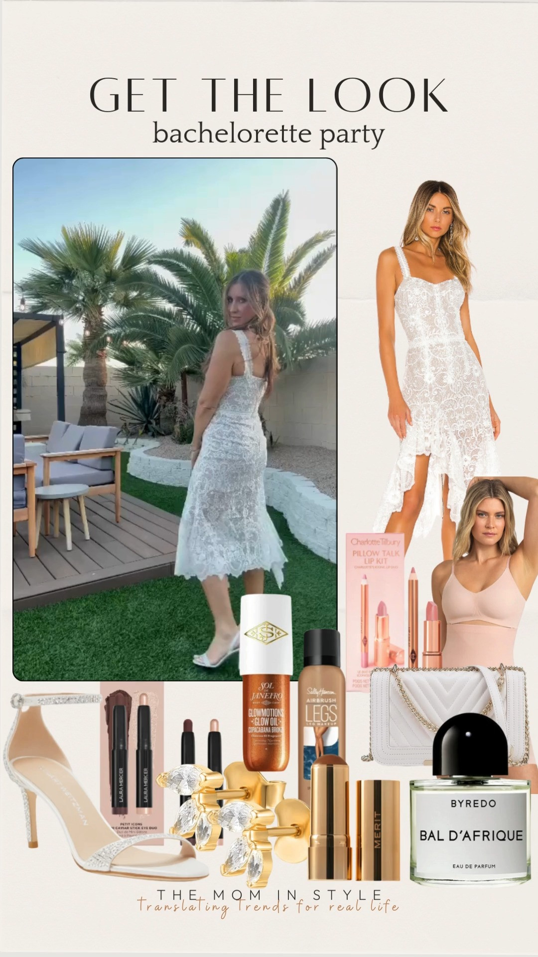 bachelorette outfit, party outfit, bridal glam, chic jumpsuit, glam makeup, luxury perfume, chic accessories, sparkly earrings, white heels, designer bag look for less 

 

#LTKFindsUnder100 #LTKWedding