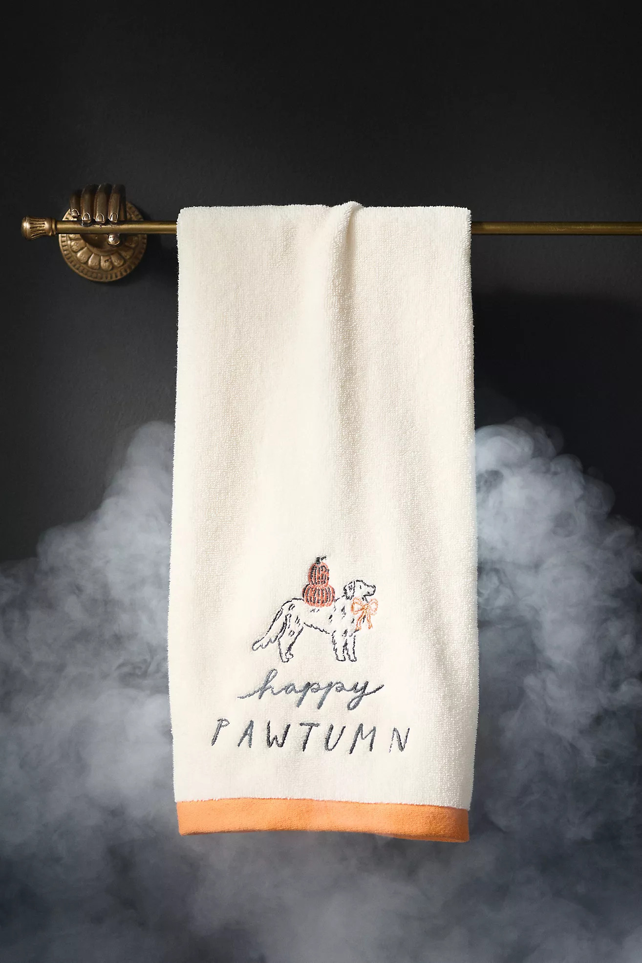 Krissy Mast Happy Pawtumn Cotton Hand Towel | Anthropologie (US)