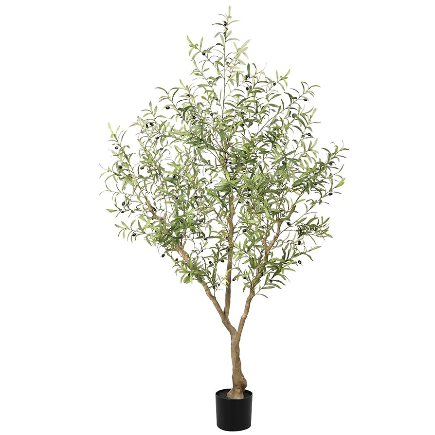 Olive Trees Artificial Indoor - Faux Olive Tree 7ft with Large Olive Branches and Lifelike Fruits... | Amazon (US)