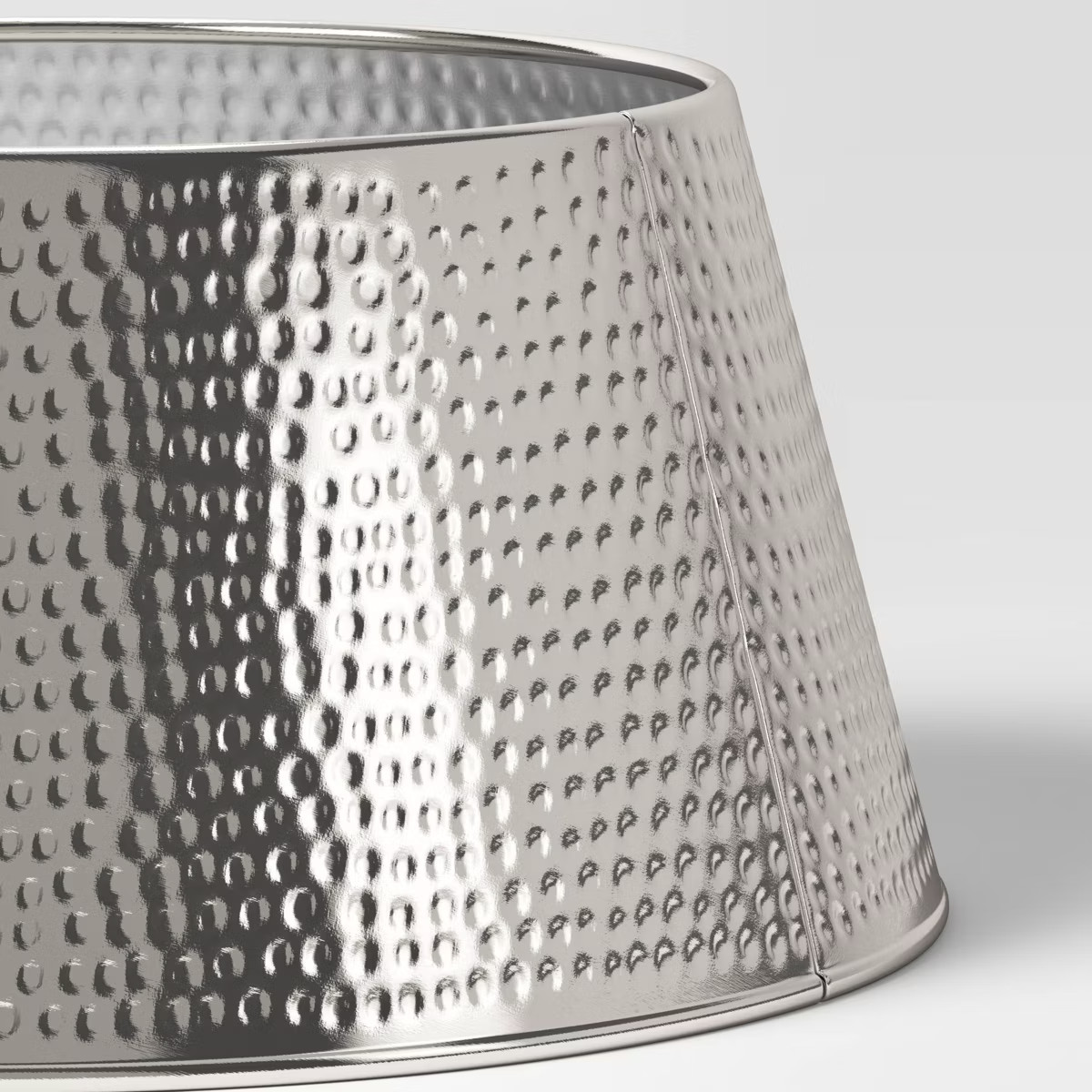 25" Hammered Metal Christmas Tree Collar Silver - Wondershop™ | Target