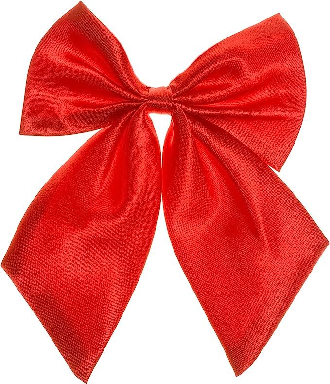 Ladies Adjustable Pre tied Bowtie - Solid Color Bow Ties for Women | Amazon (US)