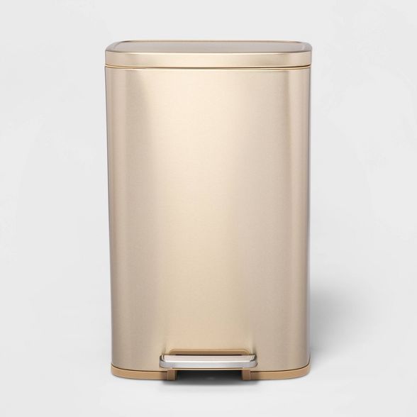 45L Rectangle Stainless Steel Step Trash Can - Brightroom™ | Target