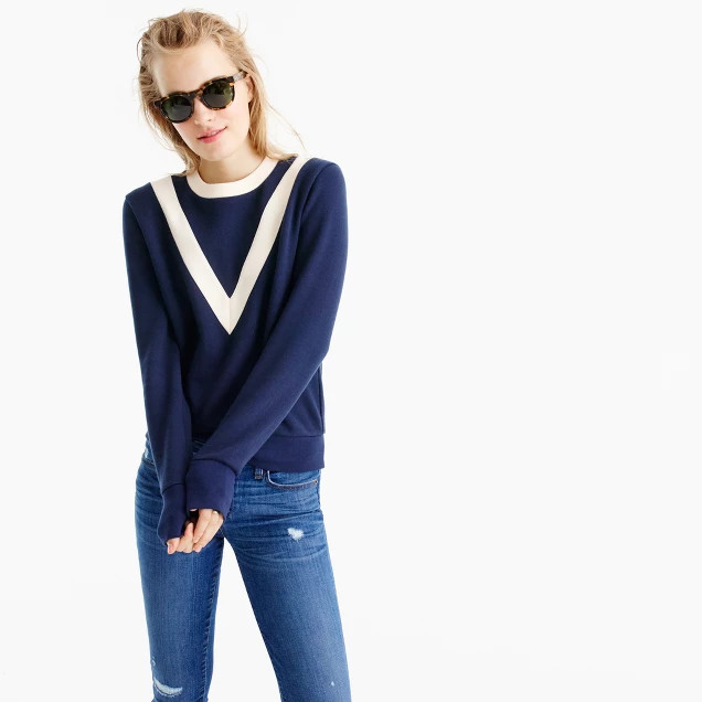 Varsity colorblock sweatshirt | J.Crew US