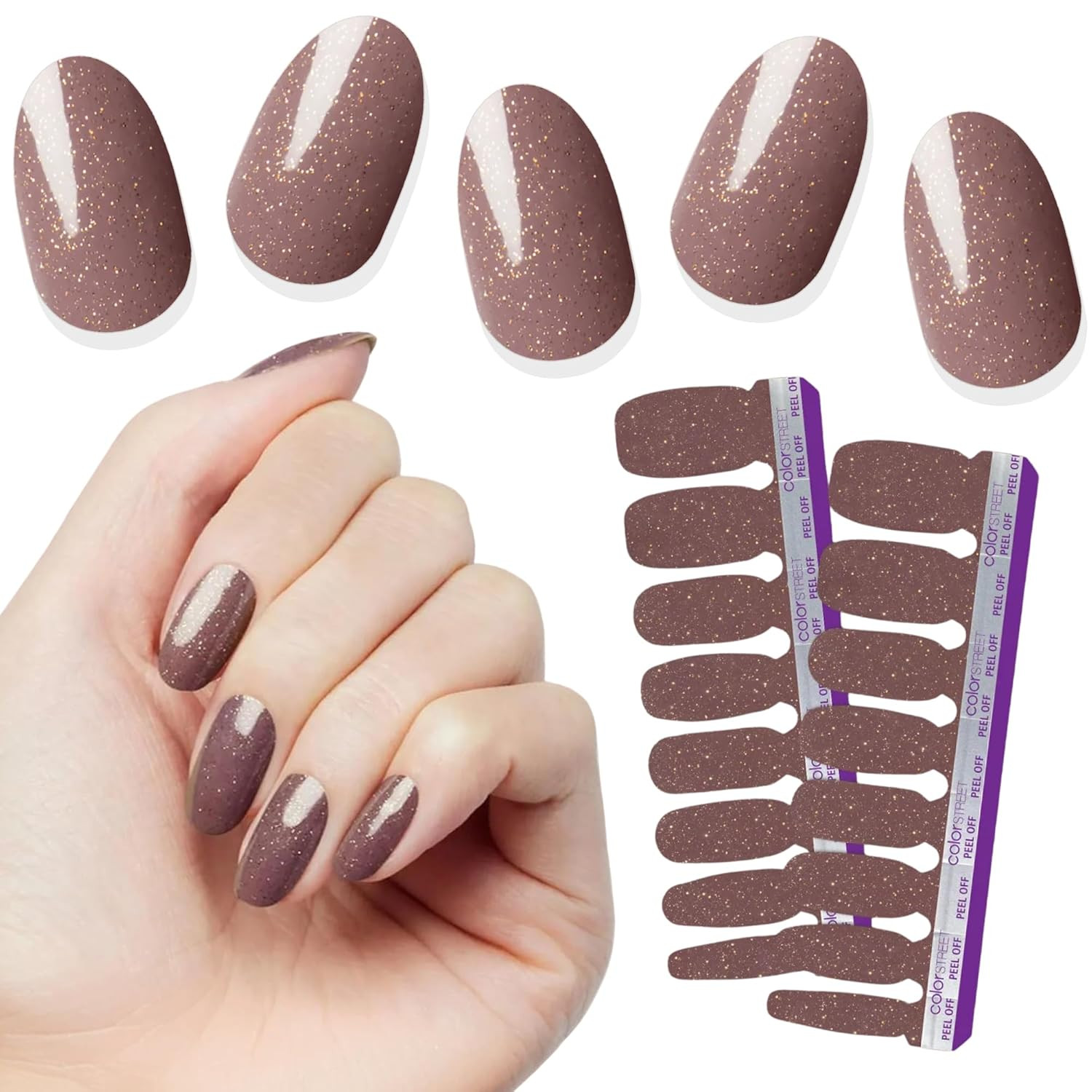 Color Street - Silk Scarf - 16 Double-Ended Nail Polish Strips | Amazon (US)