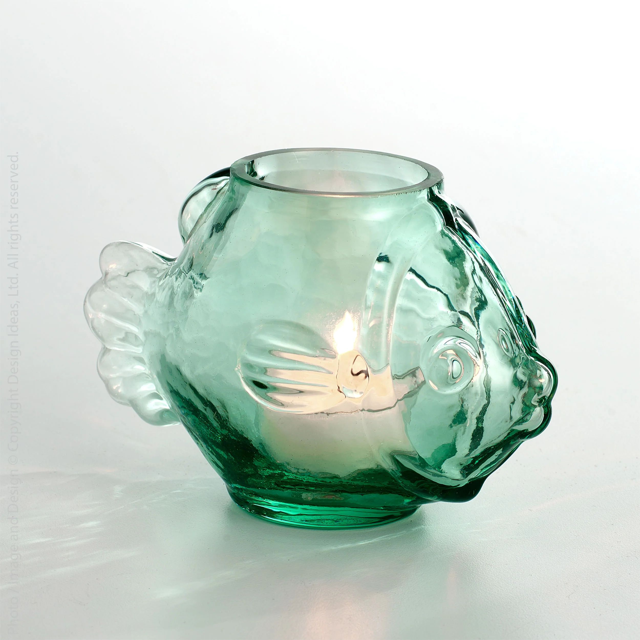 Neptune™ hand blown glass candleholder | Texxture Home