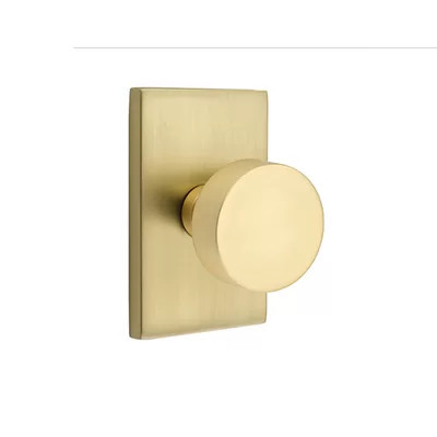 Double Dummy Round Knob with Modern Rectangular Rose | Wayfair North America