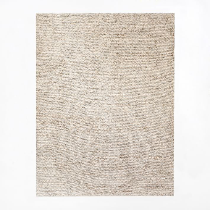 Mini Pebble Wool Jute Rug - Natural/Ivory | West Elm (US)