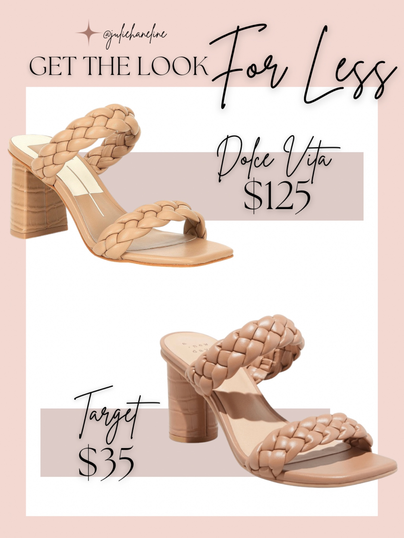 Get the look for less! These Target sandals are so similar to the braided sandals from Dolce Vita! Such a good option for so much less! #target #braidedsandal #inspired #lookforless

#LTKSeasonal #LTKunder50 #LTKshoecrush