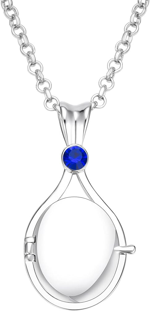 Big Mermaid Necklace Water Locket Fashion White Natural Zircon Copper Pendant Mermaid Locket Jewe... | Amazon (US)