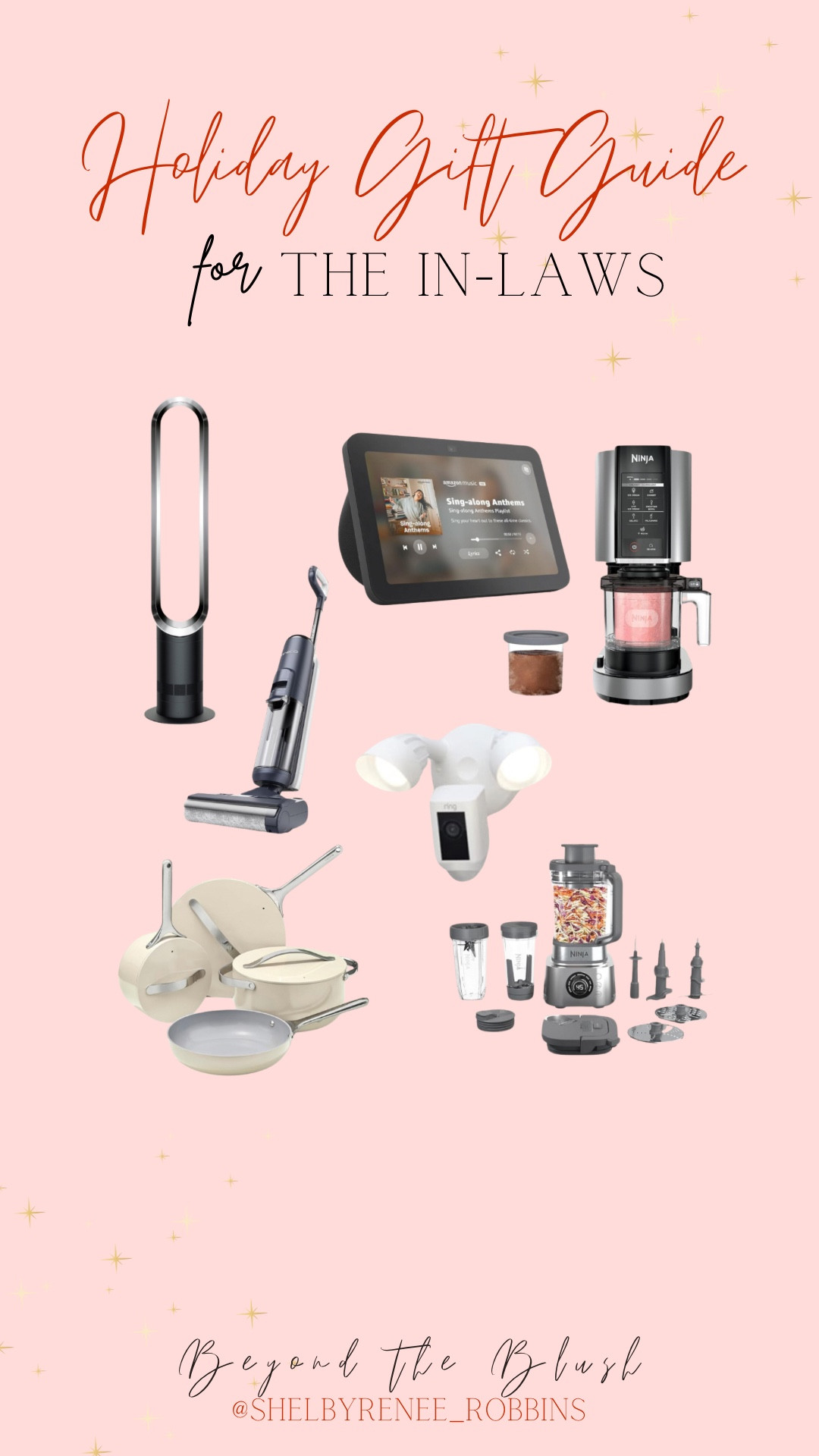 Gift guide for the in-laws, gifts for family, ninja creami, kitchen gifts, security, floodlight camera, outdoor camera, Amazon gifts, echo show, blender, ninja, cookware, vacuum, practical gifts, gifts for the home, gifts for parents 

#LTKGiftGuide #LTKHome #LTKHoliday