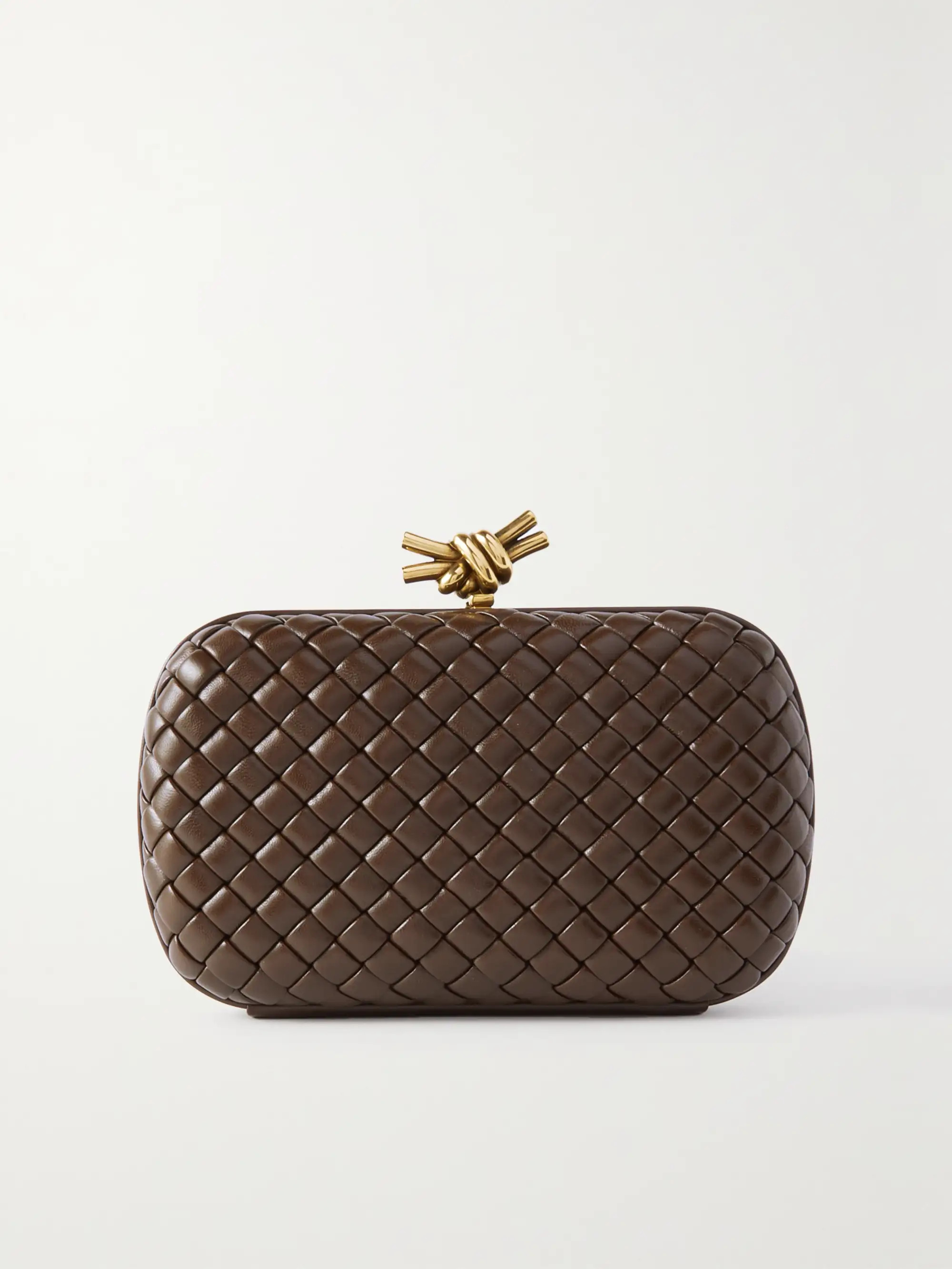 Knot padded intrecciato leather clutch | NET-A-PORTER (UK & EU)