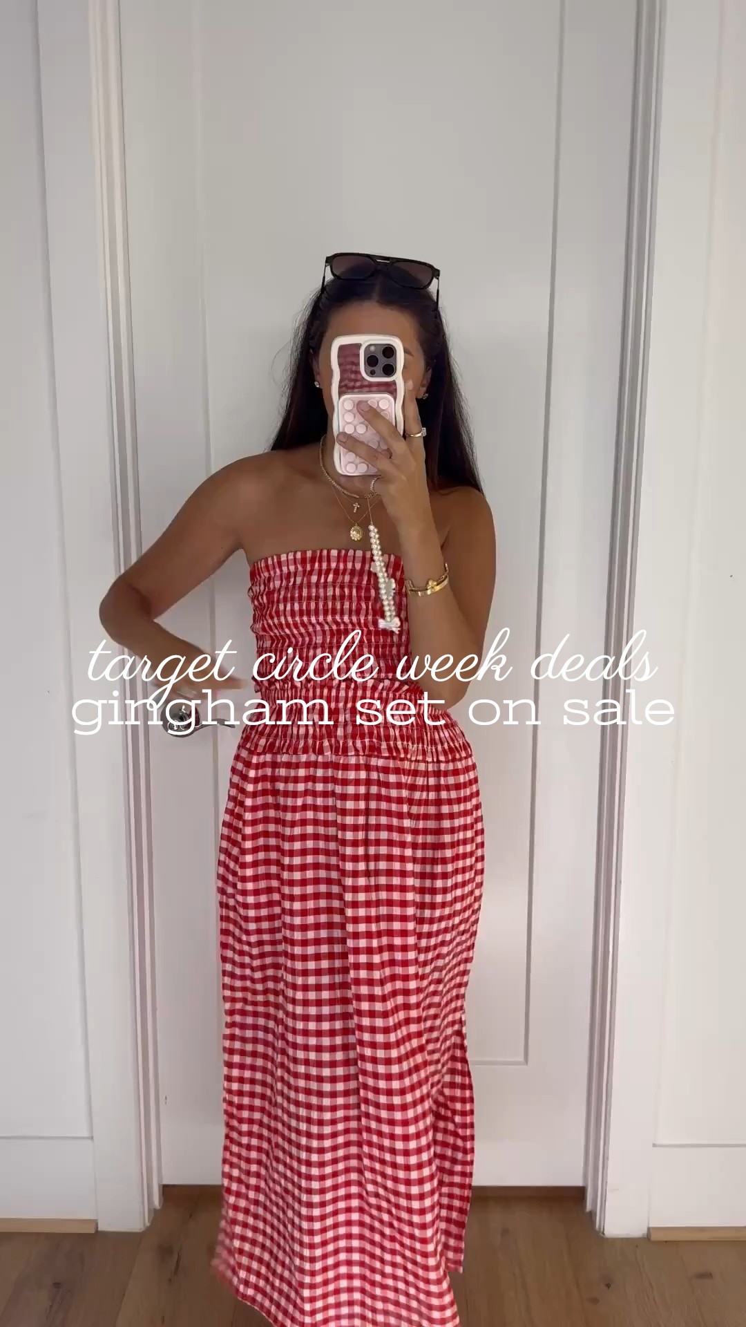 Top: medium
Skirt: small

Gingham set on sale // target circle week 

target circle week deals, target circle week, gingham set on sale, target, target style, 4th of July, July 4th outfit inspo, gingham, maxi skirt, tube top, outfit idea, summer style, Nashville, mom, Dede Raad, Dress up Buttercup

#LTKStyleTip #LTKFindsUnder50 #LTKSaleAlert