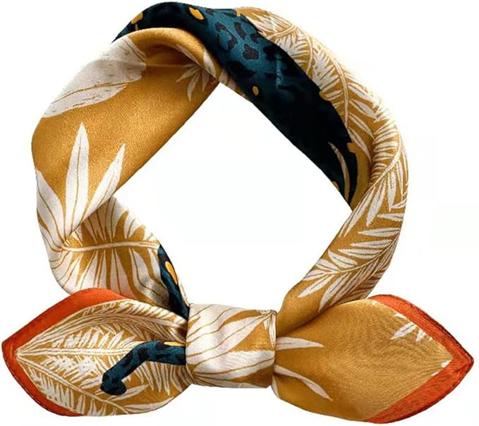 ANDANTINO 100% Real Mulberry Silk Scarf -21'' x 21''- Lightweight Neckerchief –Women Men Small ... | Amazon (US)