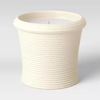 Ceramic Ribbed Chalk with Abrasive Glaze Jar Candle Citronella - Threshold™ designed with Studi... | Target