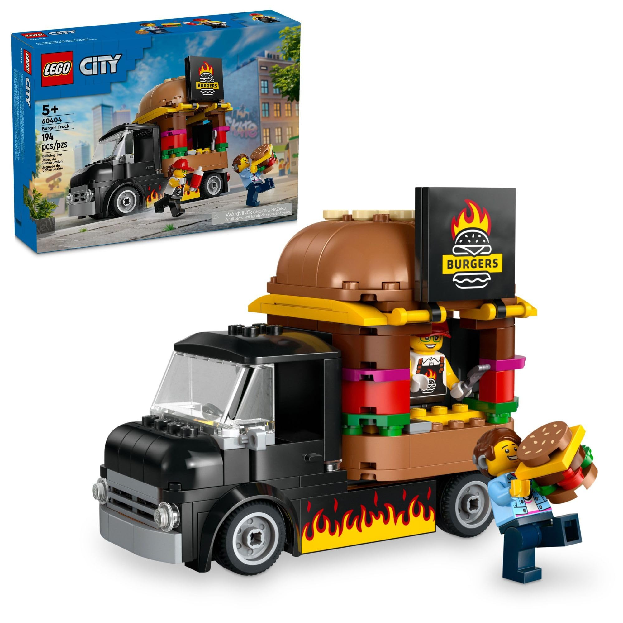 LEGO City Burger Truck Toy Building Set, Fun Gift for Kids Ages 5 Plus, Burger Van and Kitchen Pl... | Amazon (US)