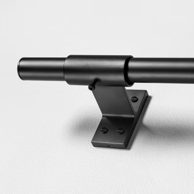 Steel Curtain Rod Matte Black - Hearth & Hand with Magnolia | Target