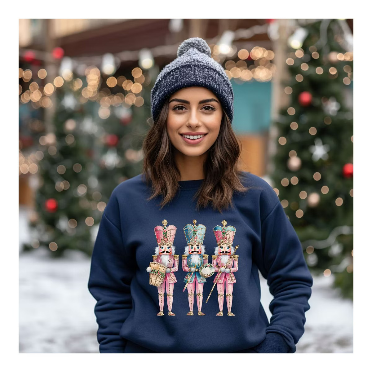 Simply Sage Market Women's Graphic Sweatshirt Nutcracker Pink | Target