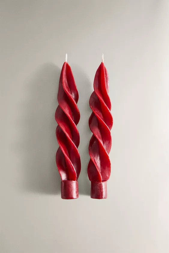 SET OF CHRISTMAS SPIRAL CANDLES (SET OF 2) | Zara US