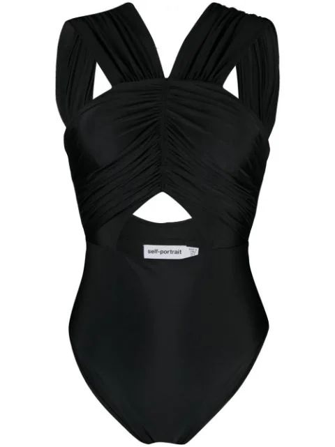 gathered cut-out swimsuit | Farfetch (US)