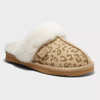 Women's dluxe by dearfoams Kimberly Genuine Shearling Scuff Slippers | Target