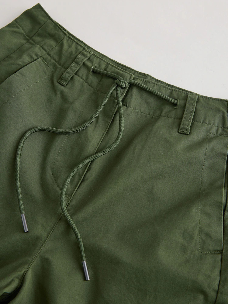 Khaki Green Cargo Cotton Balloon Leg Trousers | Next US