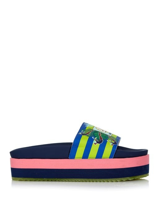Adilette No Diving-print flatform slides | Matches (UK)