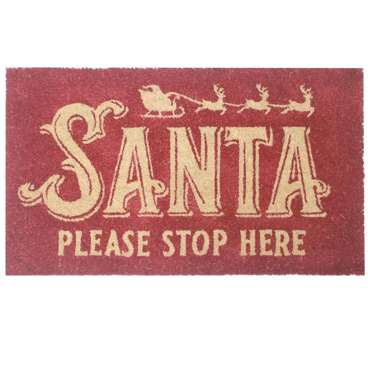 St. Nicholas Square® Red Santa 18'' x 30'' Coir Doormat | Kohl's