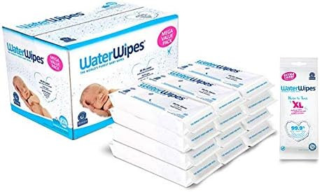 Baby Wipes -WaterWipes Sensitive Baby Diaper Wipes,99.9% Water,Unscented & Hypoallergenic,for New... | Amazon (US)