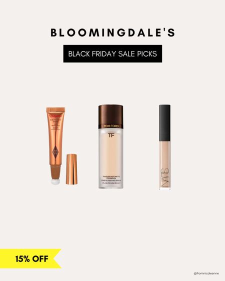 Bloomingdale’s Black Friday beauty sale picks! A few of my staple products are both in stock and on sale. If you haven’t tried the Tom Ford Soft Matte Foundation it’s such a game changer!💄🛍️

#LTKHoliday #LTKbeauty #LTKCyberweek