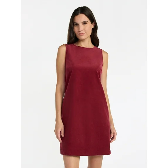 Time and Tru Women's Corduroy Shift Dress, XS-XXXL | Walmart (US)
