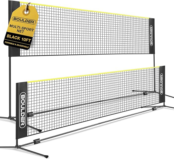 Boulder Portable Badminton Pickleball Net - Foldable/Extendable Poles for Multiple Sports Heights... | Amazon (US)