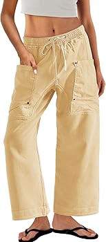 Panadila Women Wide Leg Pants Drawstring Barrel Sweatpants Baggy Cargo Pants Lounge Trousers with... | Amazon (US)