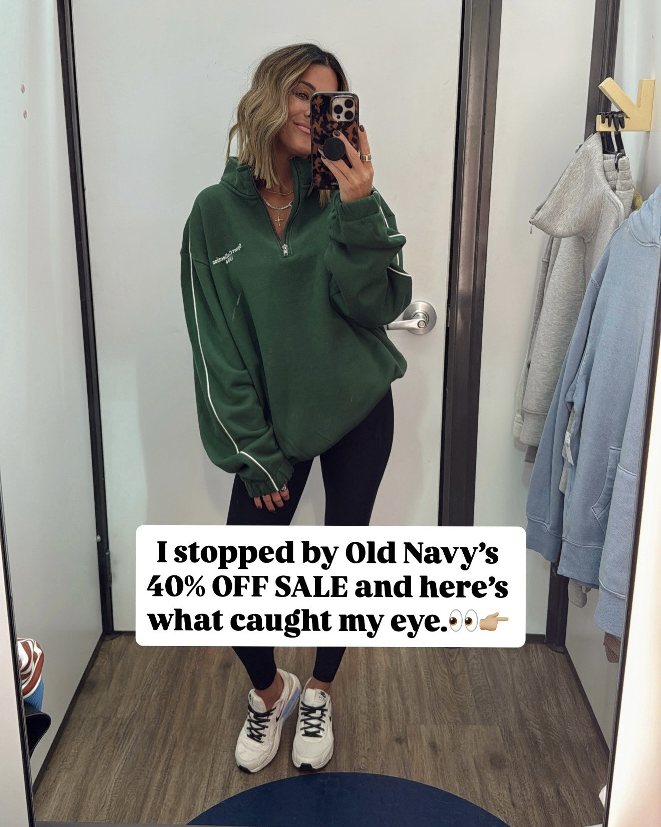 40% off, yes please 😍🙌🏼 
Everything is true to size, I sized up to a medium in the green quarter zip and blue hoodie. Wearing a small in the rugby striped top, chambray top and denim jacket.

#LTKStyleTip #LTKFindsUnder100 #LTKSaleAlert