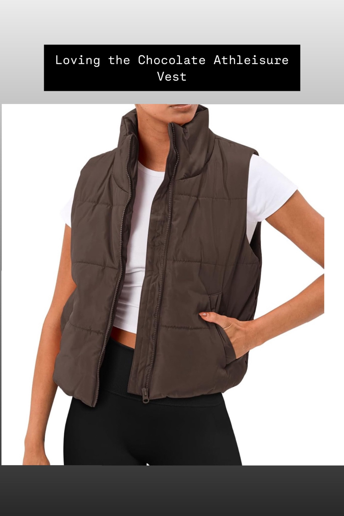 Loving this best to throw over my Pilates outfit. Plus the chocolate color Is so on trend for the season. 

#LTKActive #LTKSeasonal #LTKFitness