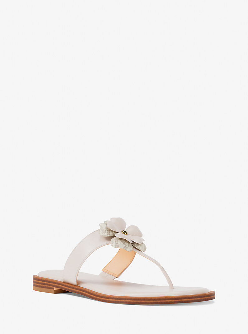 Callie Embellished Signature Logo Trim Thong Sandal | Michael Kors US