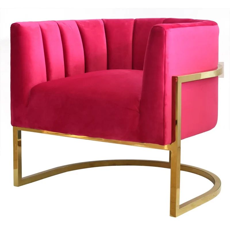 Arabella 31" Wide Velvet Barrel Chair | Wayfair Professional
