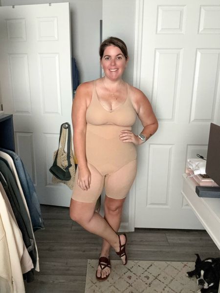 Fun fact…I always have on short underwear my dresses! I want to make sure I can wear my dresses without any issues with chaffing! These are the Honeylove SuperPower Short and they are sculpting, with built in compression! The shorts are super comfy to wear and you can get 20% off with code TOUCHOFSPARKLEBLOG_! The bra is also from Honeylove and it is my favorite bra! Buy the set and use the code and you are ready for the summer! 

#LTKMidsize #LTKStyleTip #LTKFindsUnder100