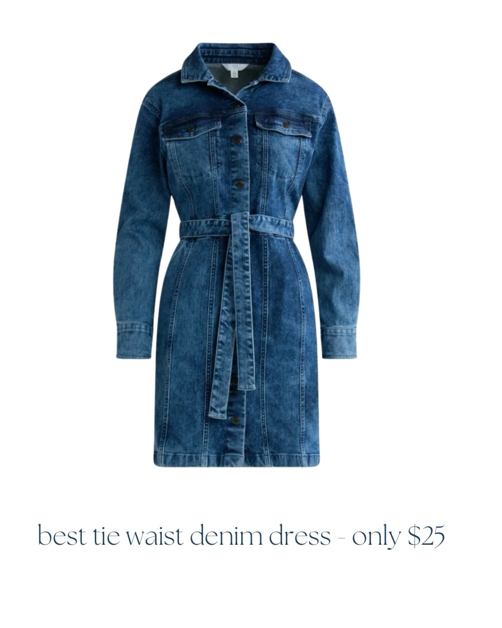 Wear this all season dress all the time! Perfect with tights, boots or loafers and a coat in fall/winter and with sneakers, mules, sandals, ballet flats or heels and rolled up sleeves in spring/summer! It’s so easy to pack for travel and you can dress it up or down while you’re on vacation. Get this gem before it sells out in your size. 
Laura carson miller, denim dress, tie waist dress, ootd, outfit ideas, easy outfits, work outfit, casual chic style ideas, modern classic dress, boots, sneakers, mules, ballet flats, travel outfit, vacation dress 

#LTKMidsize #LTKFindsUnder50 #LTKWorkwear