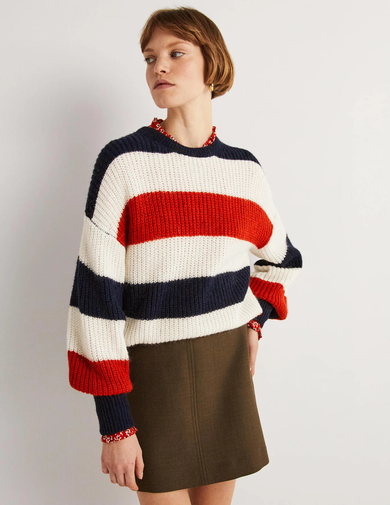 Blouson Cuff Fluffy Sweater | Boden (US)