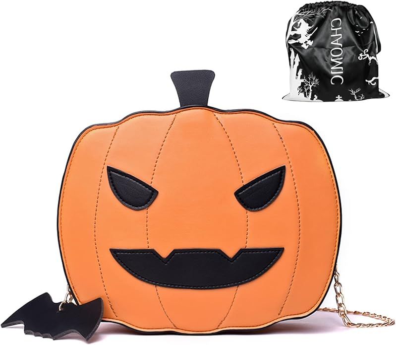 Pumpkin Crossbody Bag Little Devil Shoulder Chain Purse Creative Cute bag | Amazon (US)