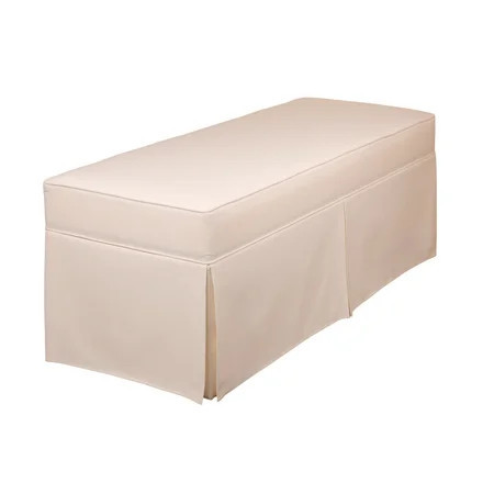 My Texas House Clementine Upholstered Skirted Bench, Taupe | Walmart (US)