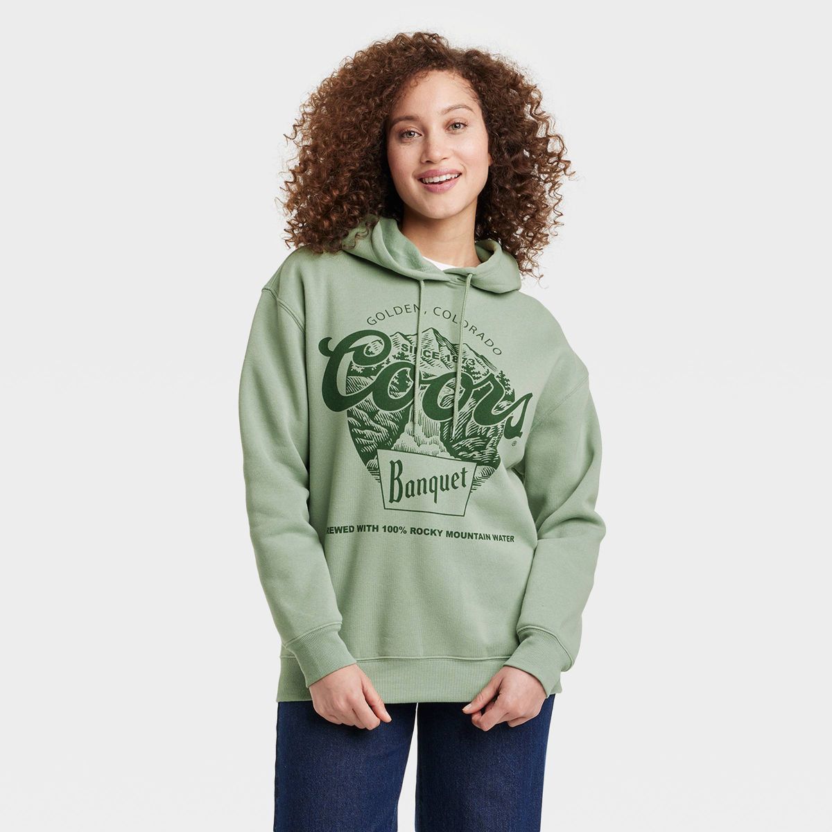 Women's Coors Graphic Hoodie - Green | Target