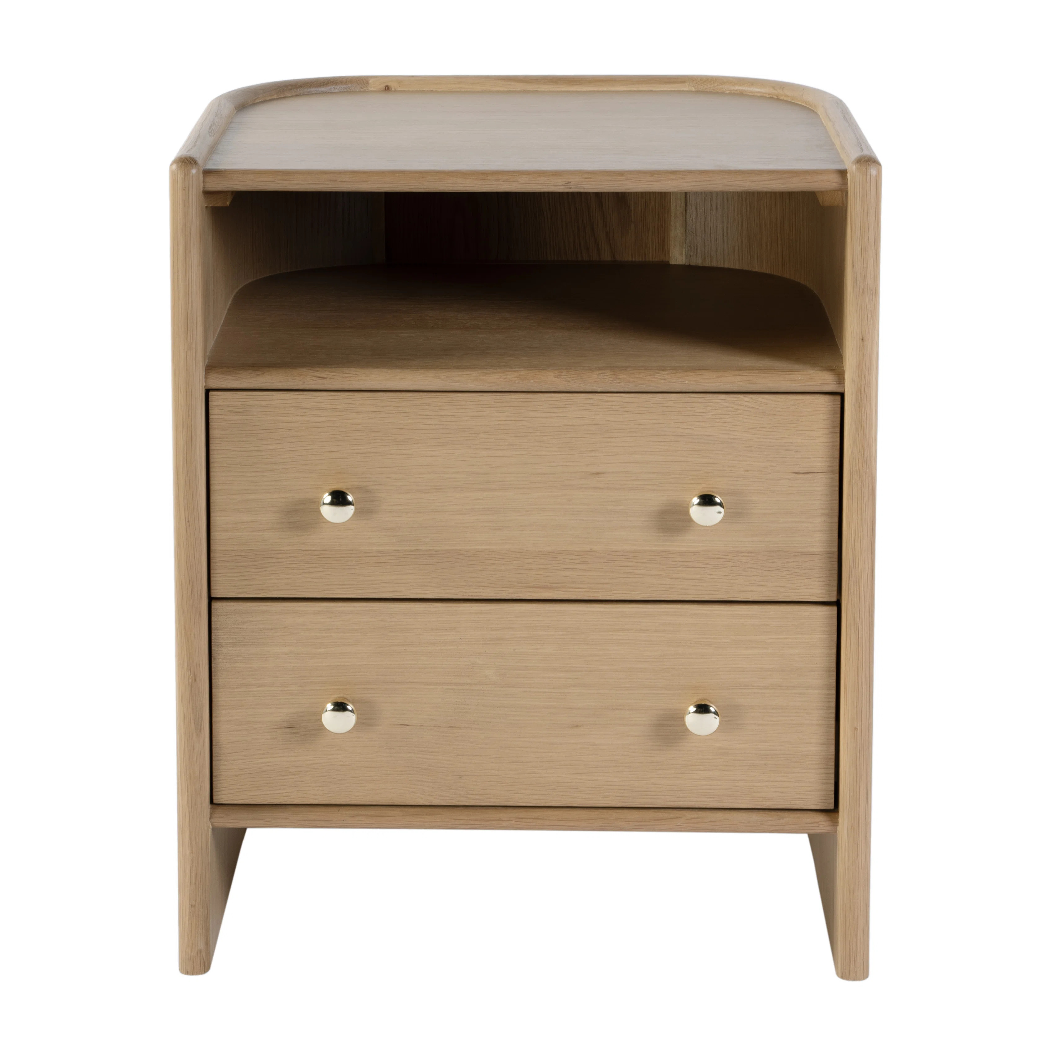 Mallory 2-Drawer Rounded Back Nightstand | Joss & Main