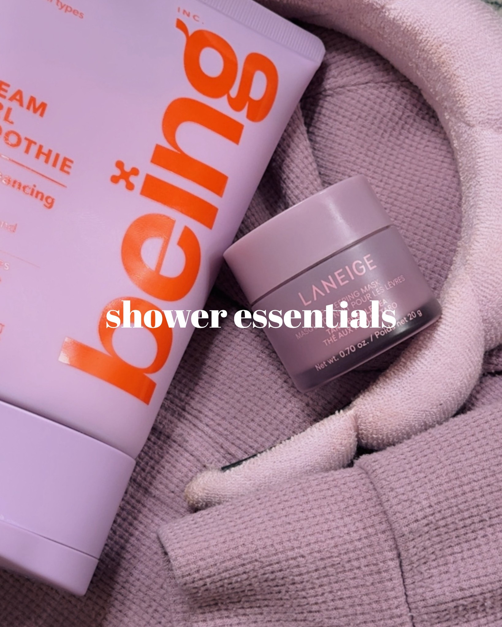 Shower essentials: body, hair, face 🚿🧼✨