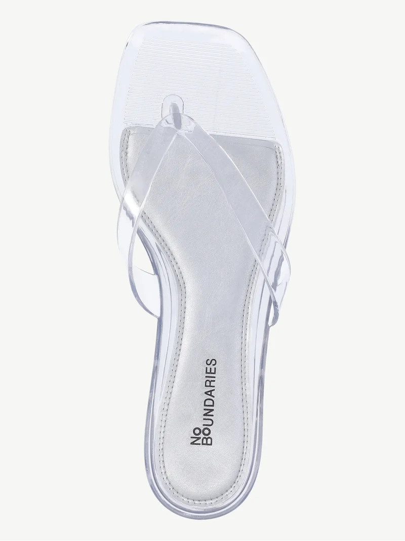 No Boundaries Jelly Kitten Heel Sandals, Women's | Walmart (US)