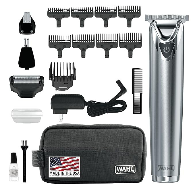 Wahl USA Stainless Steel Lithium Ion 2.0+ Beard Trimmer for Men - Electric Shaver & Nose Ear Trim... | Amazon (US)